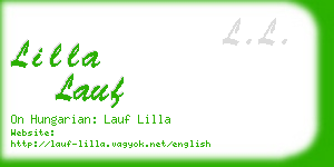 lilla lauf business card